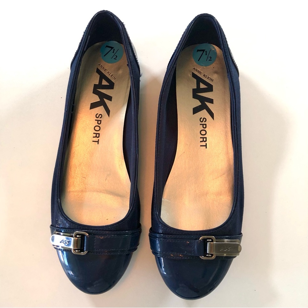 Anne Klein Able Ballet Flats Navy Blue, AK Sport Acacia Women’s 7.5 Comfortable - Picture 16 of 17